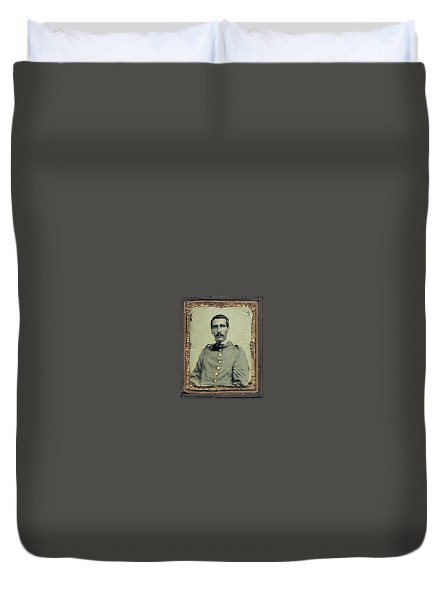  Duvet Cover featuring the photograph Cprl. Thomas G. West, CSA by Harry West