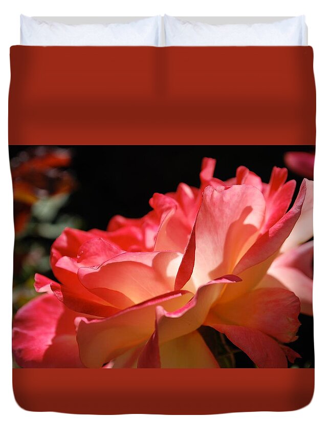 Rose Duvet Cover featuring the photograph Cracklin' Rose by Sandra Lee Scott