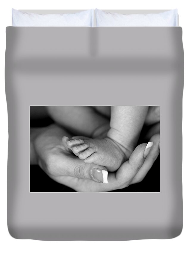 Baby Duvet Cover featuring the photograph Cradled by Angela Rath