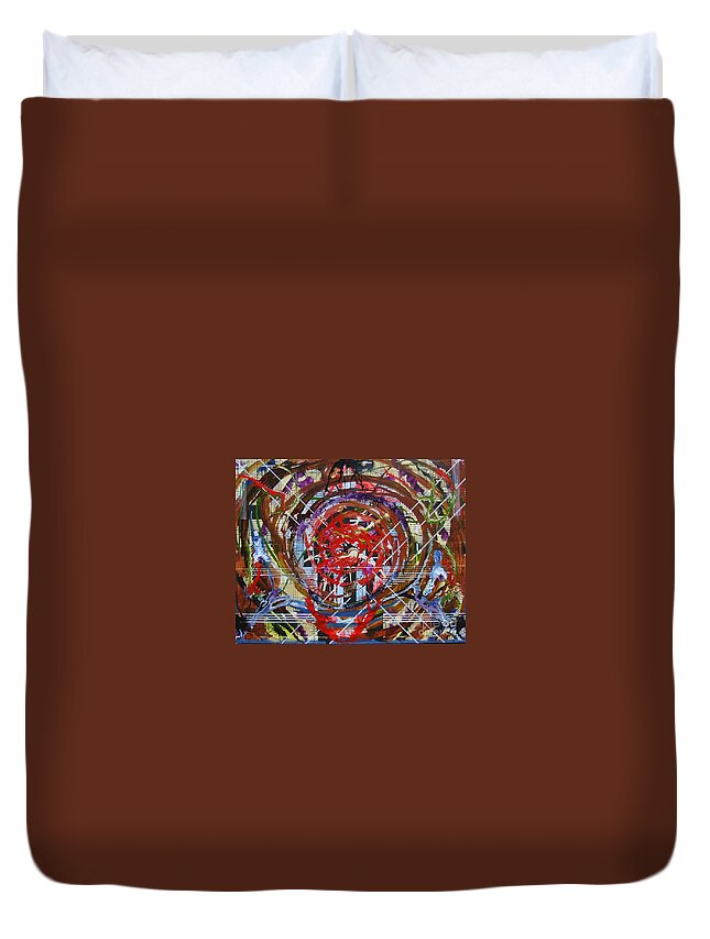 Grateful Dead Duvet Cover featuring the painting Crazy Quilt Star Dream by Stuart Engel