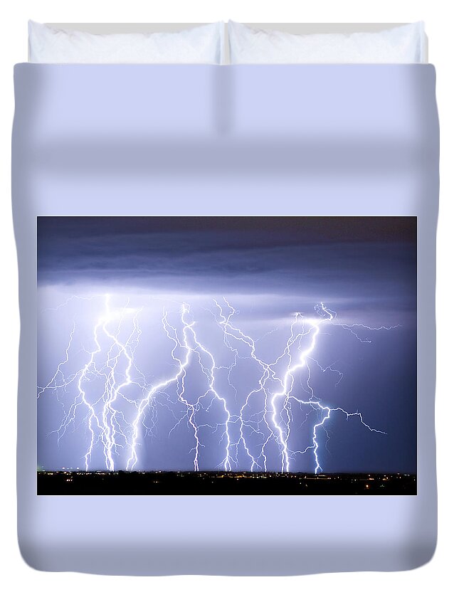 james Insogna Duvet Cover featuring the photograph Crazy Skies by James BO Insogna