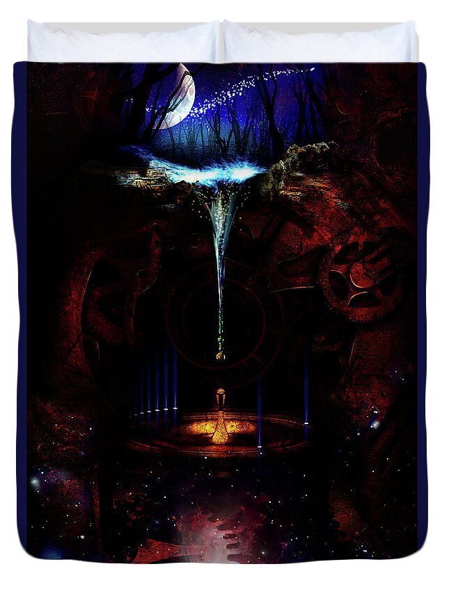 Time Duvet Cover featuring the digital art Creation of Time by Doug Schramm
