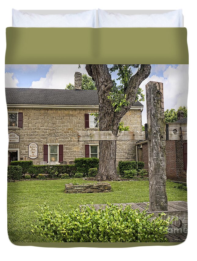 Stocks Duvet Cover featuring the photograph Crime and Punishment by Brenda Kean