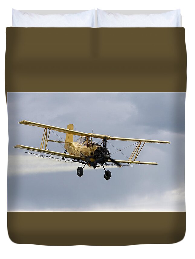 Aerodynamics Duvet Cover featuring the photograph Crop Duster by David Andersen