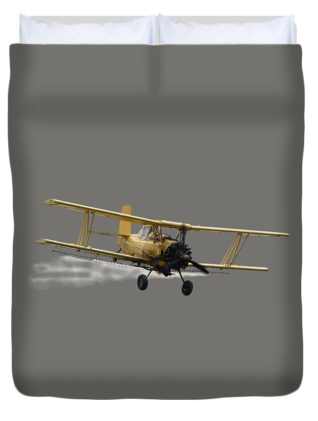 Spray Duvet Cover featuring the photograph Crop Duster T by David Andersen