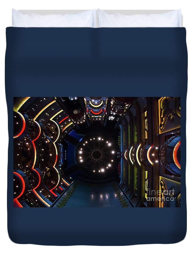Images Duvet Cover featuring the photograph Cruise Ship Abstract Centrum by Rick Bures