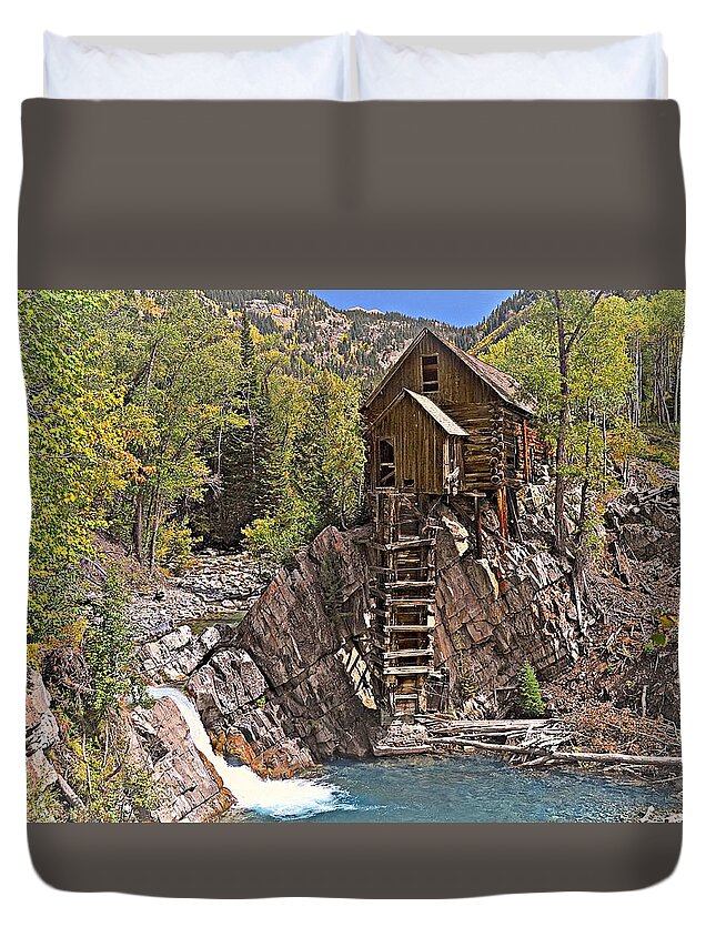 Mill Duvet Cover featuring the photograph Crystal Mill 5 by Marty Koch