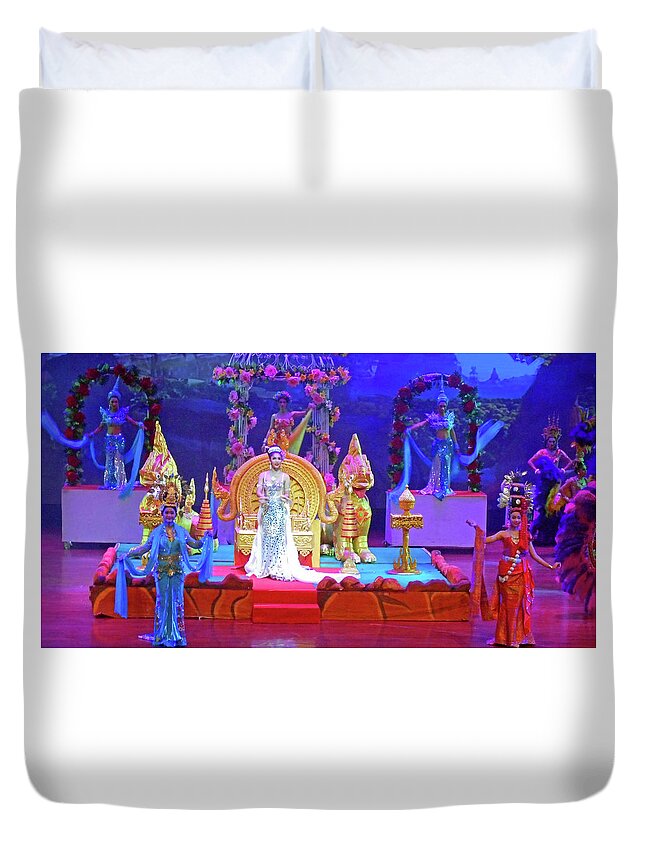 Laem Chabang Duvet Cover featuring the photograph Cultural Show 17 by Ron Kandt