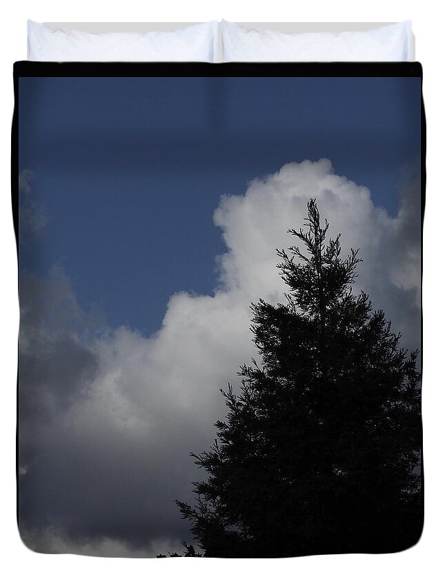  Duvet Cover featuring the photograph Cumulus 20 and Tree by Richard Thomas