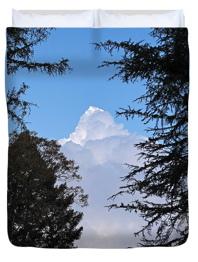 Cumulus Duvet Cover featuring the photograph Cumulus Giant by Michele Myers