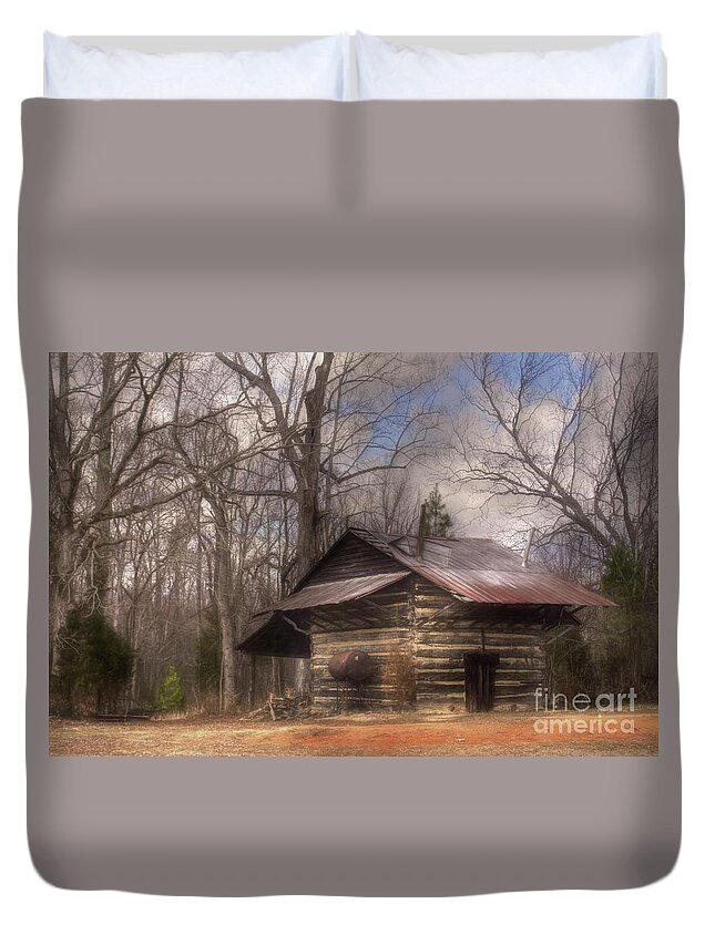 Tobacco Barn Duvet Cover featuring the photograph Curing Time by Benanne Stiens