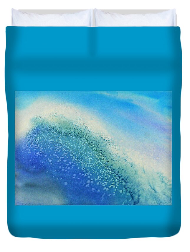 Curl Duvet Cover featuring the painting Curl by Susan Duda