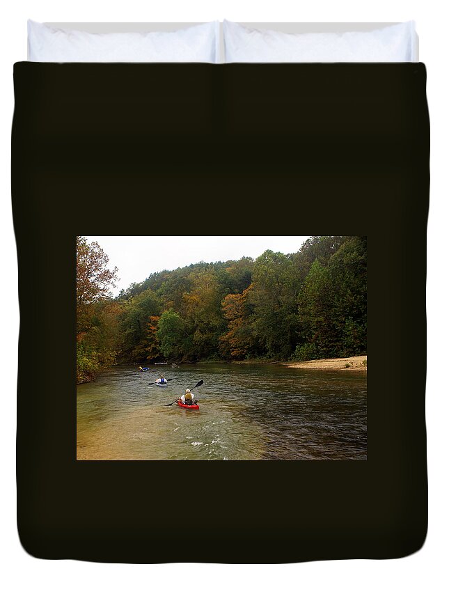 Current River Duvet Cover featuring the photograph Current River 3 by Marty Koch