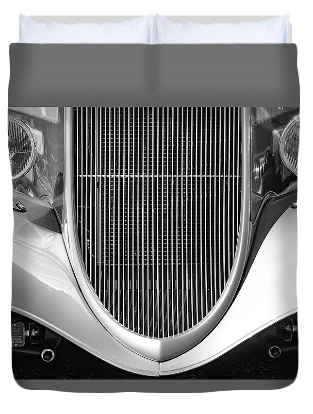Antique Car Duvet Cover featuring the photograph Curves by Holly Ross