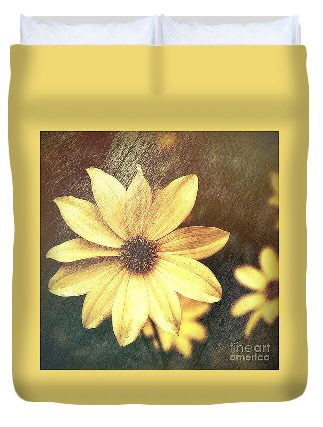 Floral Duvet Cover featuring the photograph Dahlia by Barry Weiss