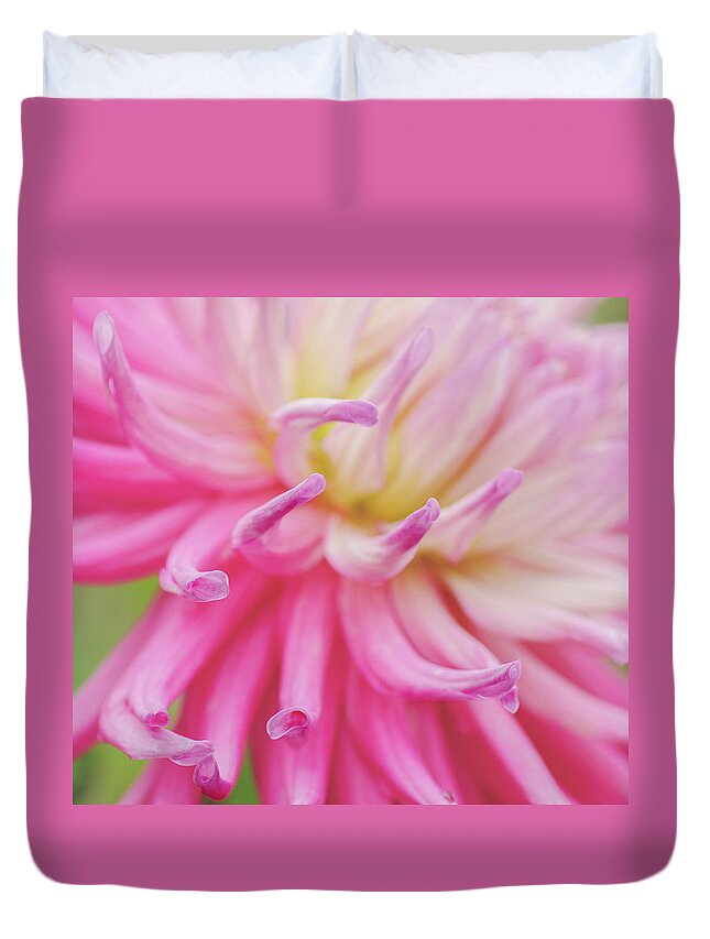 Dahlia Duvet Cover featuring the photograph Dahlia Fingers by Diane Fifield