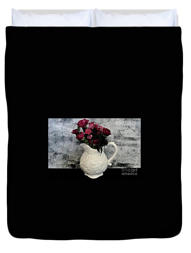 Photo Duvet Cover featuring the photograph Dainty Flowers by Marsha Heiken