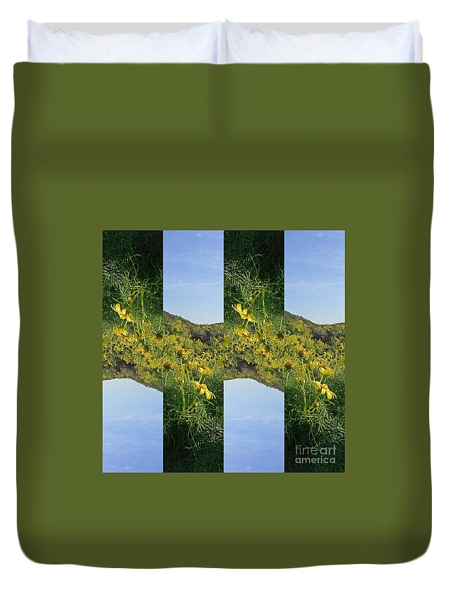 Daisy Duvet Cover featuring the photograph Daisy Fields by Nora Boghossian