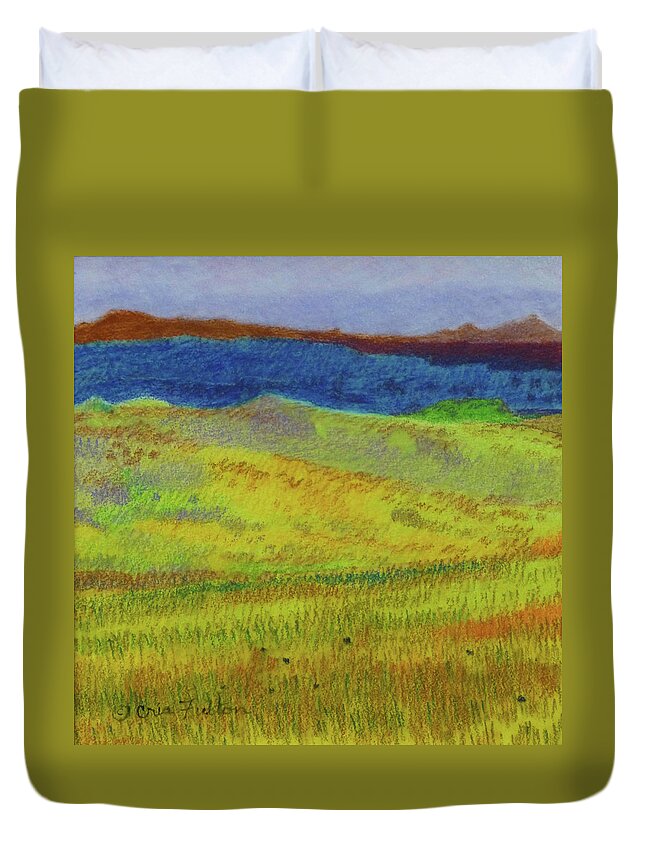 North Dakota Duvet Cover featuring the painting Dakota Dream Land by Cris Fulton