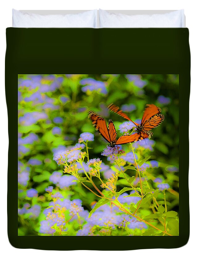 Heron Heaven Duvet Cover featuring the photograph Dance Of The Butterflies by Ed Peterson