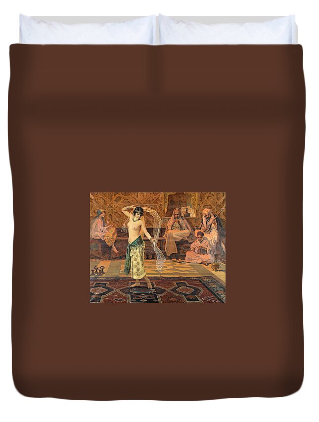 Otto Pilny Duvet Cover featuring the painting Dance of the Seven Veils by Otto Pilny
