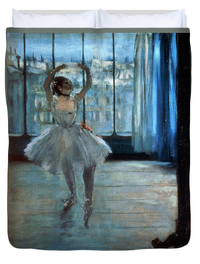 Dancer In Front Of A Window Duvet Cover For Sale By Edgar Degas