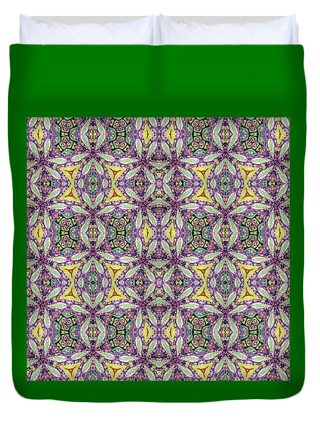 Daisy Flowers Duvet Cover featuring the mixed media Dancing Daisies by Ruth Dailey