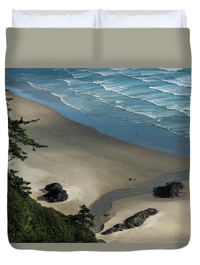 Beach Duvet Cover featuring the photograph Dappled Light by Robert Potts