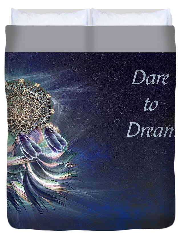 Native American Duvet Cover featuring the digital art Dare to Dream by Carol and Mike Werner