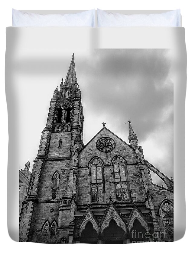 Boston Duvet Cover featuring the photograph Dark and Stormy by Dave Pellegrini
