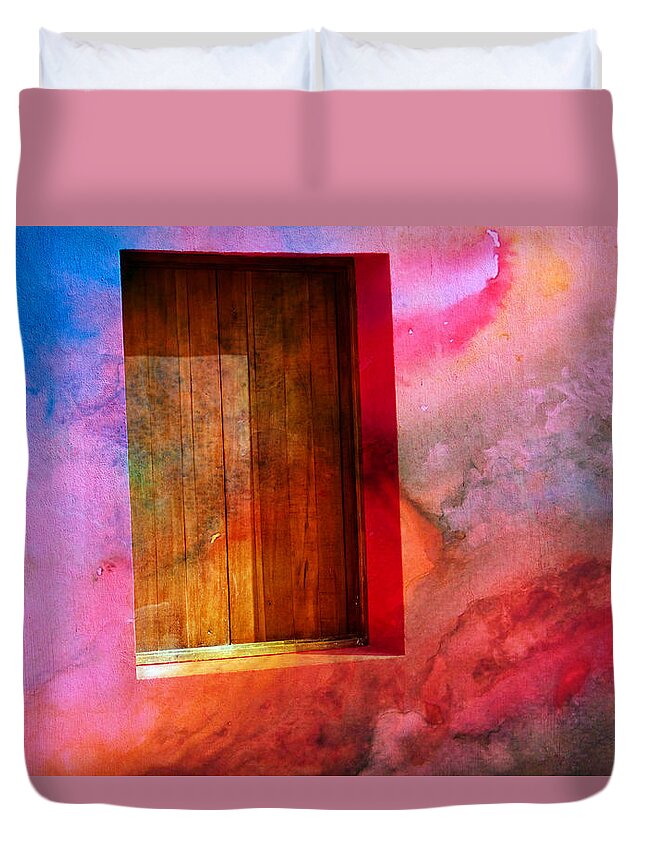 Windows Duvet Cover featuring the photograph Daubed by Ricardo Dominguez
