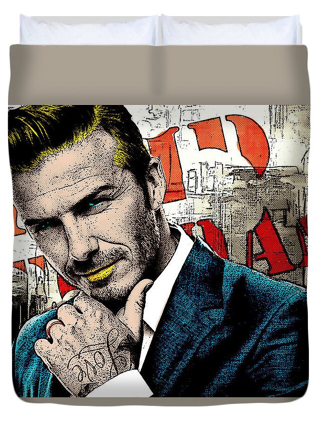 David Beckham Pop Art Duvet Cover For Sale By Atsurge Jk Wang