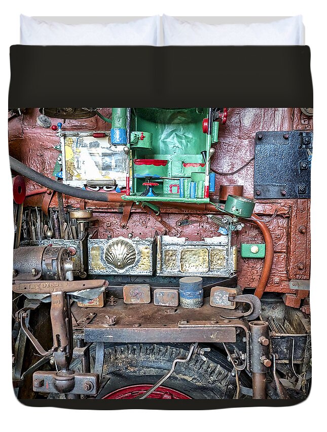 Australia Duvet Cover featuring the photograph David Brown Tractor Side View by Steven Ralser