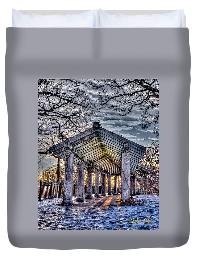 Minnesota Duvet Cover featuring the photograph Dawn Arch by Rikk Flohr