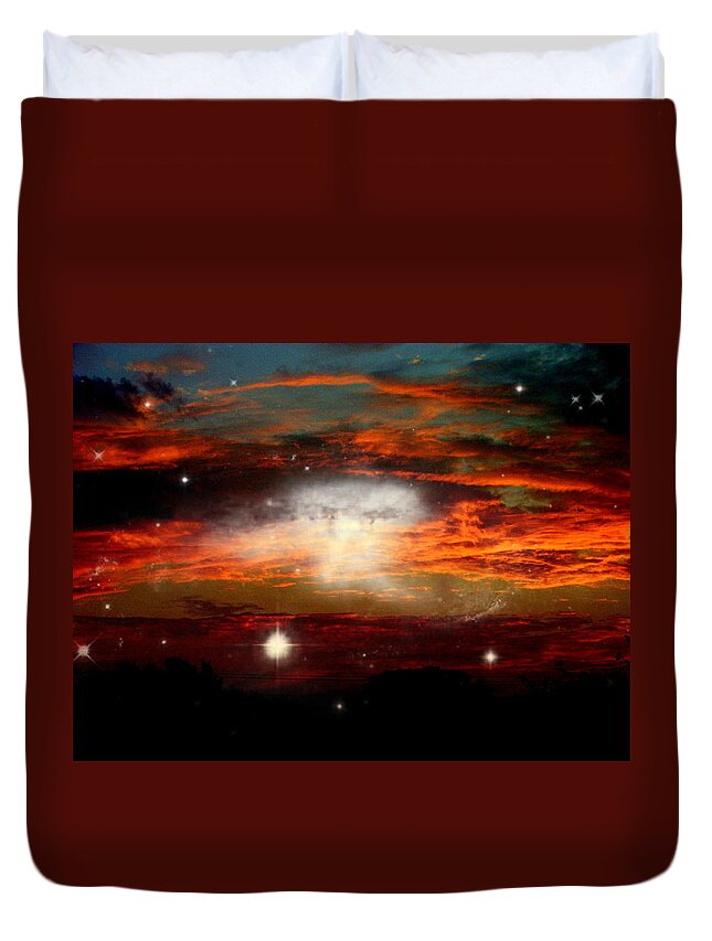 Impressionistic Duvet Cover featuring the photograph Dawn on a New Day by Stacie Siemsen