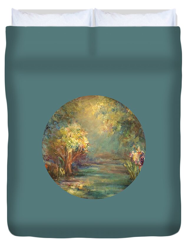 Landscape Duvet Cover featuring the painting Daydream by Mary Wolf