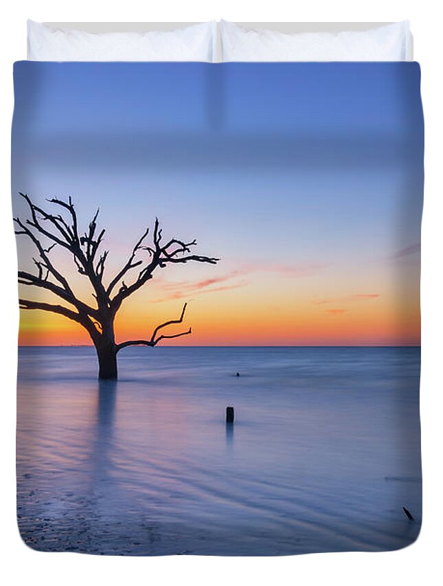 Boneyard Beach Duvet Cover featuring the photograph Dead Forest Sunrise by Michael Ver Sprill