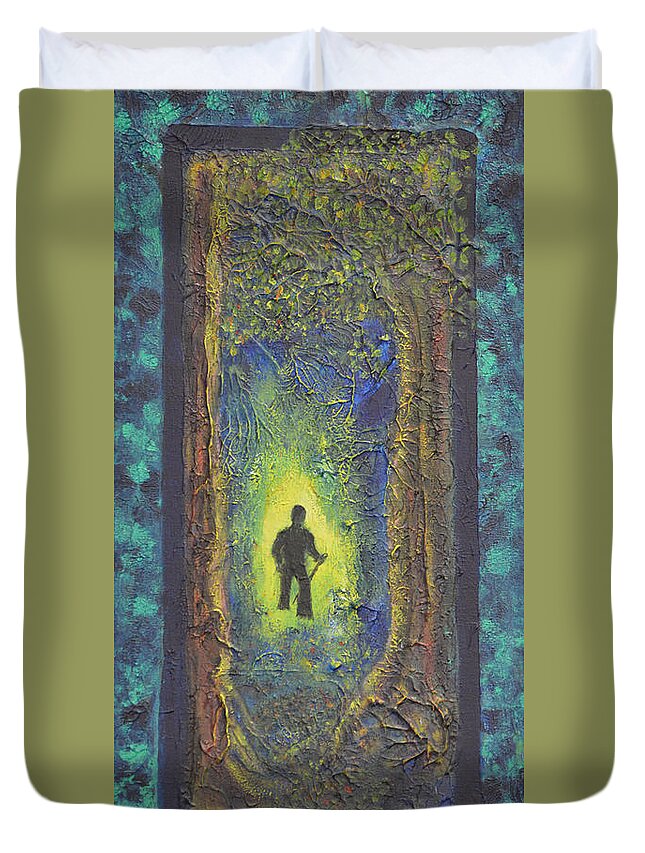  Duvet Cover featuring the painting Death of Gaia's Hypothesis by Rod B Rainey