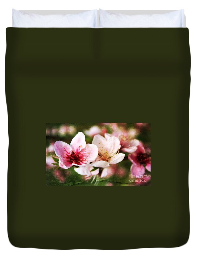 Spring Blossom Duvet Cover featuring the photograph Decadent Spring Delight by Clare Bevan