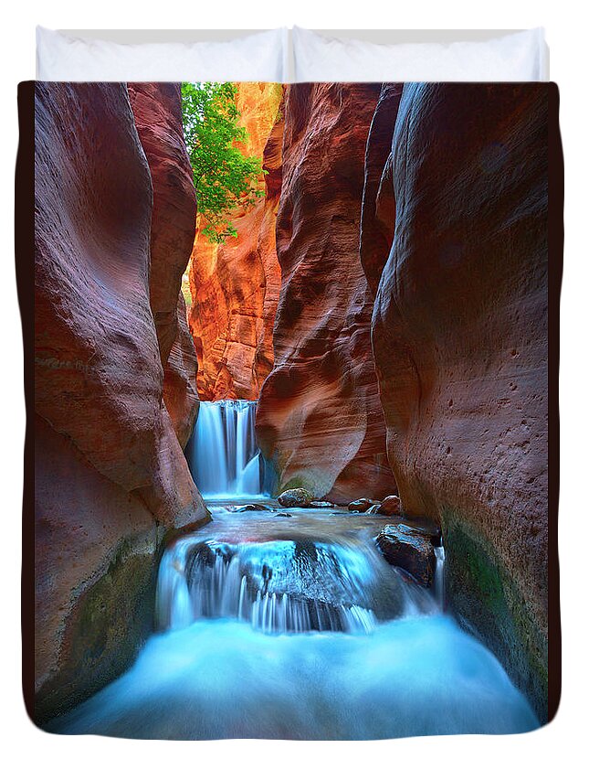 Utah Duvet Cover featuring the photograph Deep and Narrow by Brian Knott Photography