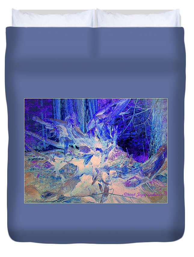 Abstract Duvet Cover featuring the photograph Deep In The Forest by Joyce Dickens