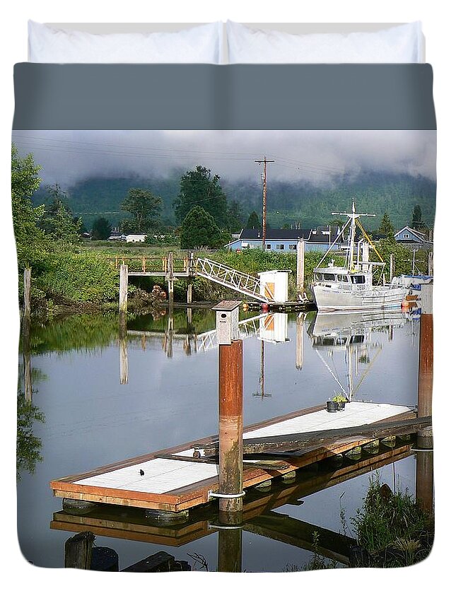 Water Duvet Cover featuring the photograph Deep Water Channel by Pamela Patch