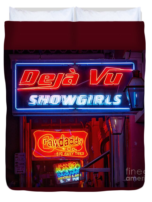 Big Easy Duvet Cover featuring the photograph Deja Vu Showgirls by Jerry Fornarotto