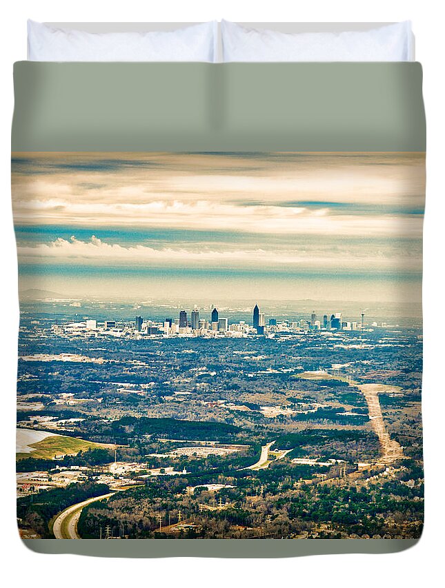 Aircraft Duvet Cover featuring the photograph Atlanta by Robert FERD Frank