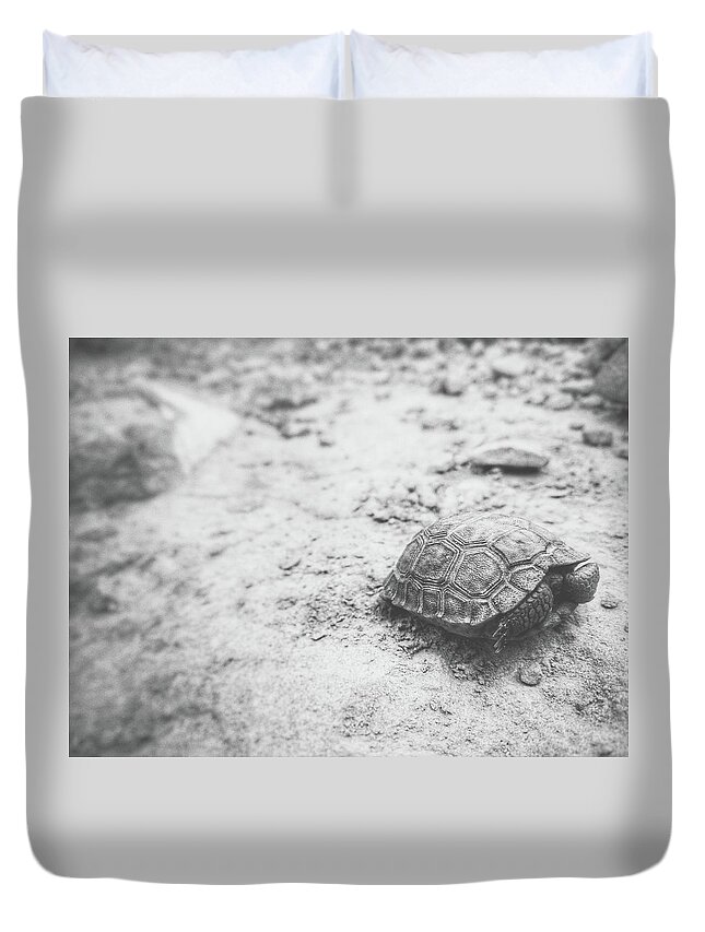 Turtle Duvet Cover featuring the photograph Desert Island by Mark Ross