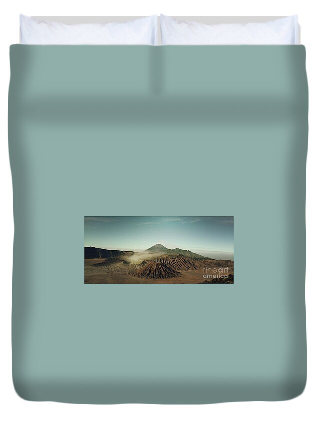 Photography Duvet Cover featuring the photograph Desert Mountain by MGL Meiklejohn Graphics Licensing