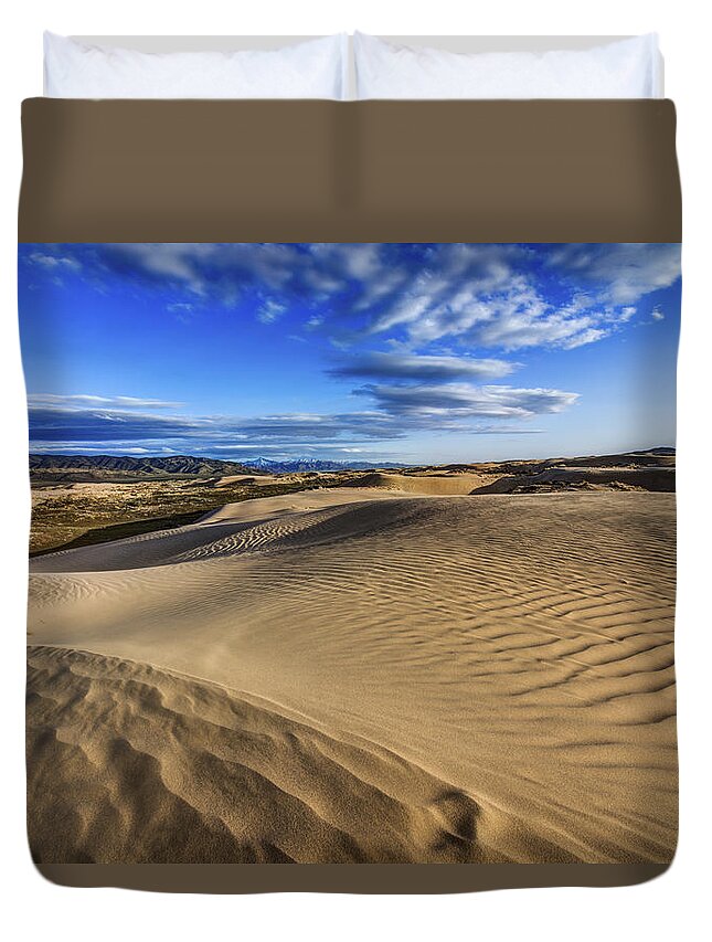 Desert Texture Duvet Cover featuring the photograph Desert Texture by Chad Dutson