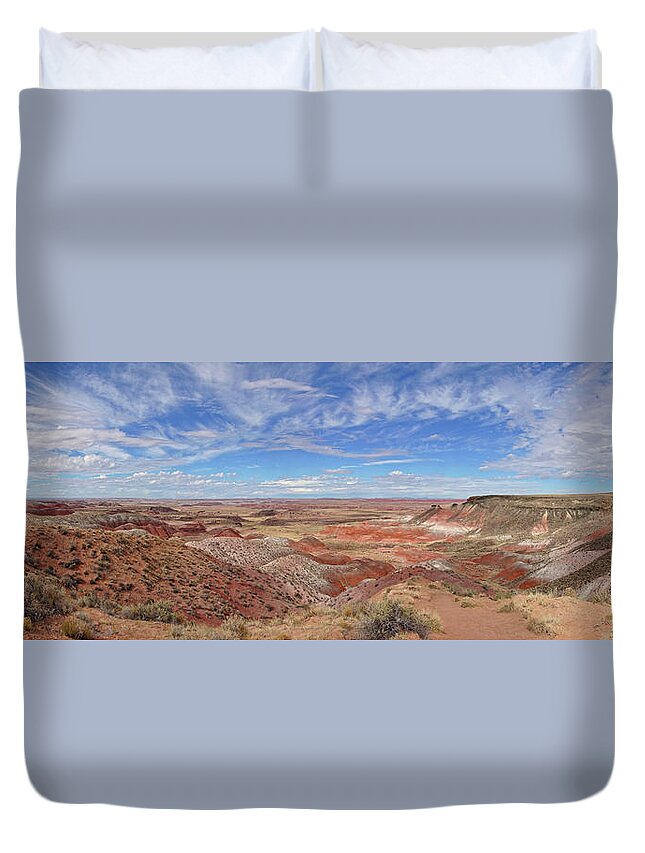 Petrified Forest National Park Duvet Cover featuring the photograph Desert Tranquility by Leda Robertson