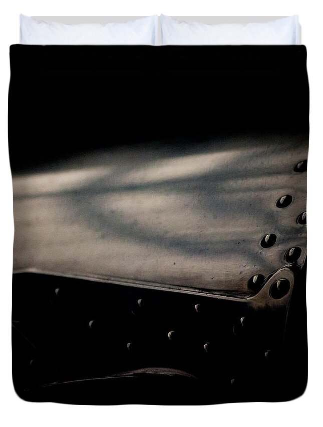 Black Duvet Cover featuring the photograph Design by Paul Job
