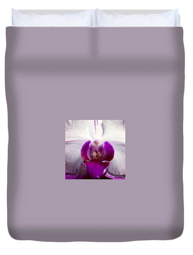 Orchid Duvet Cover featuring the photograph Love by Denise Railey